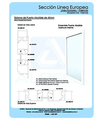 SERIE ABATIBLE DE 45MM